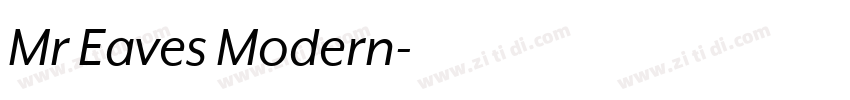 Mr Eaves Modern字体转换